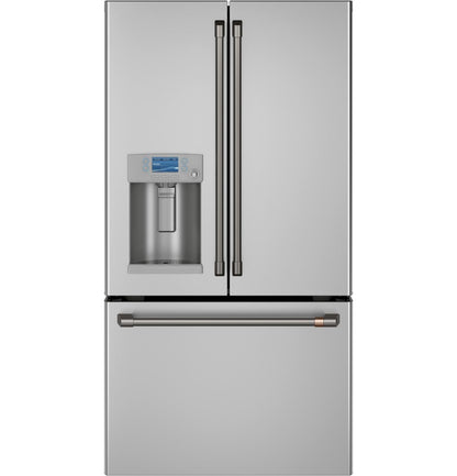 Cafe CYE22TP2MS1 CAF(EBACK)™ ENERGY STAR® 22.1 Cu. Ft. Smart Counter-Depth French-Door Refrigerator with Hot Water Dispenser