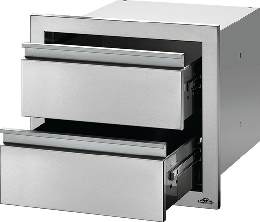 Napoleon Bbq BI18162DR 18 x 16 inch Double Drawer, Stainless Steel