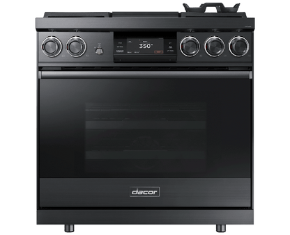 Dacor DOP36M94DLM 36" Pro Dual-Fuel Steam Range, Graphite Stainless Steel, Natural Gas