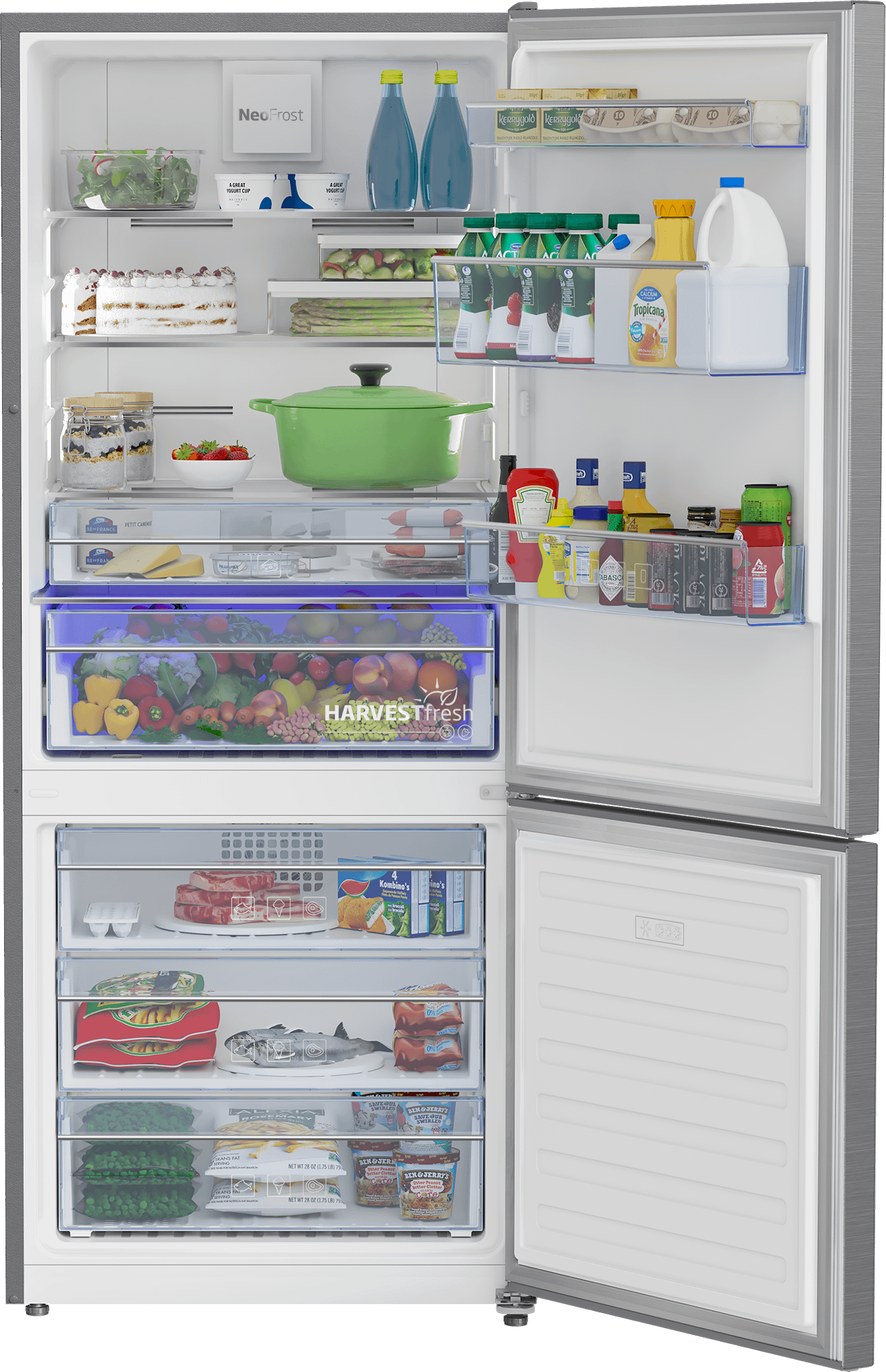 White Top Freezer Refrigerator - Ice Maker - BFTF2716WHIM