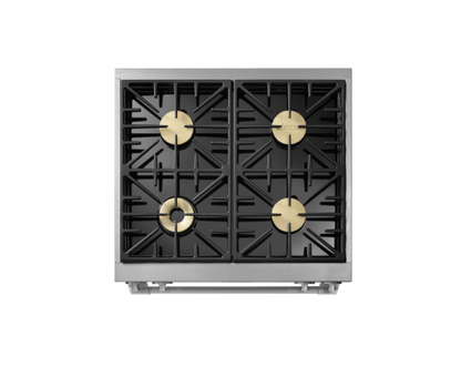 Dacor HDPR30SLP Dual Fuel Pro Range, Silver Stainless Steel, Liquid Propane