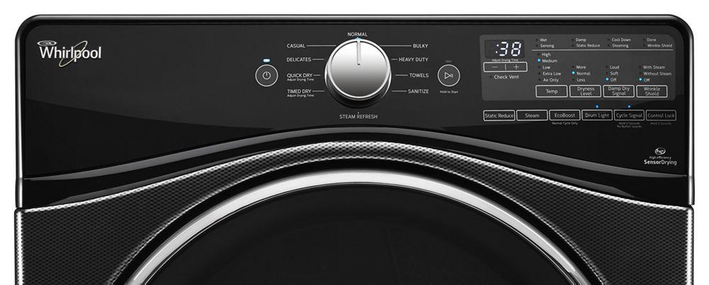 Whirlpool WGD92HEFBD 7.4 Cu. Ft. Front Load Gas Dryer with Advanced Moisture Sensing