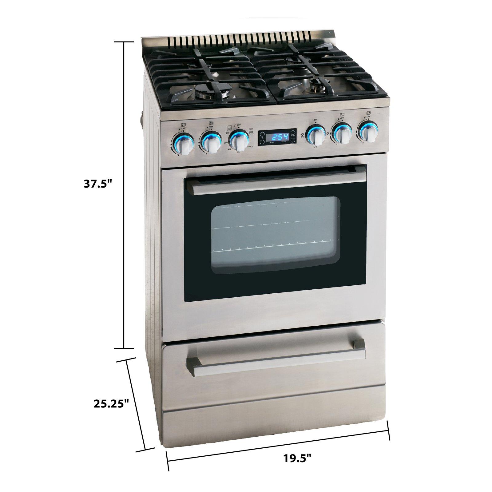 DGR24P3S Avanti ELITE Series 24" Gas Range Oven - Stainless Steel / 2.6 cu. ft.