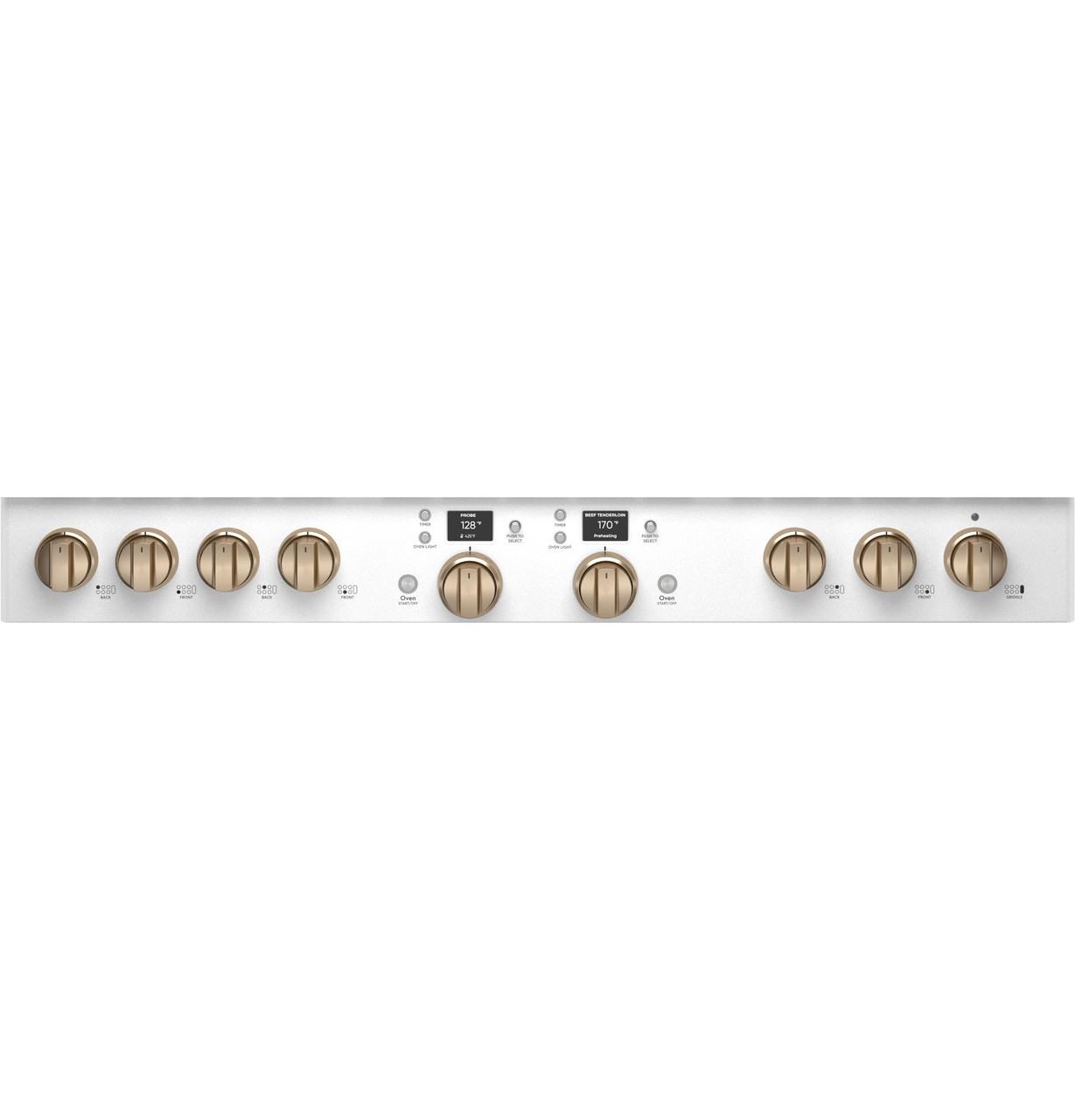 Cafe C2Y486P4TW2 CAF(EBACK)™ 48" Smart Dual-Fuel Commercial-Style Range with 6 Burners and Griddle (Natural Gas)