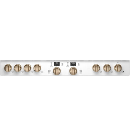 Cafe C2Y486P4TW2 CAF(EBACK)™ 48" Smart Dual-Fuel Commercial-Style Range with 6 Burners and Griddle (Natural Gas)