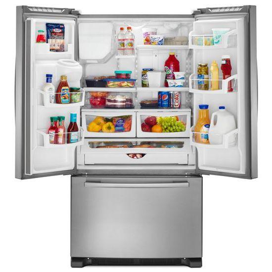 Amana AFI2539ERM 36-inch French Door Bottom-Freezer Refrigerator with Fast Cool Option - stainless steel