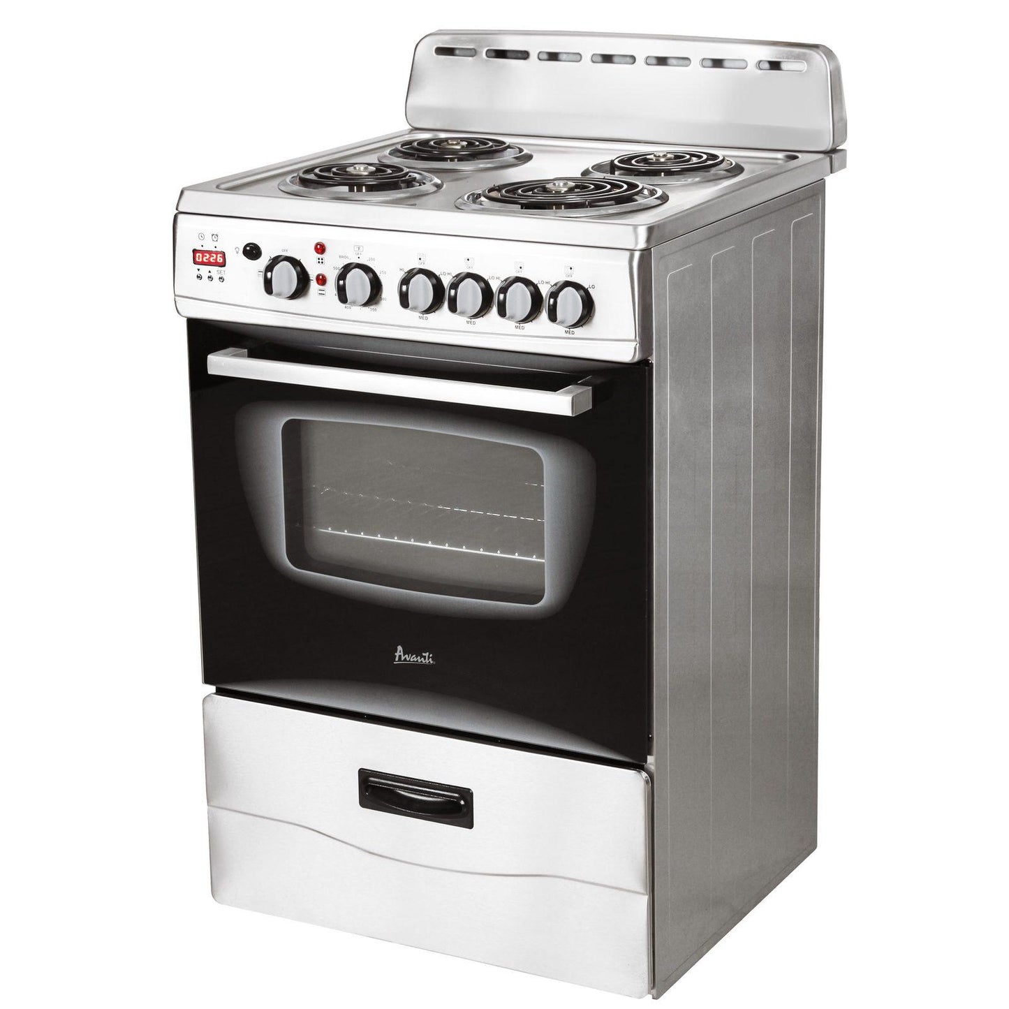 ERU240P3S Avanti 24" Electric Range - Stainless Steel
