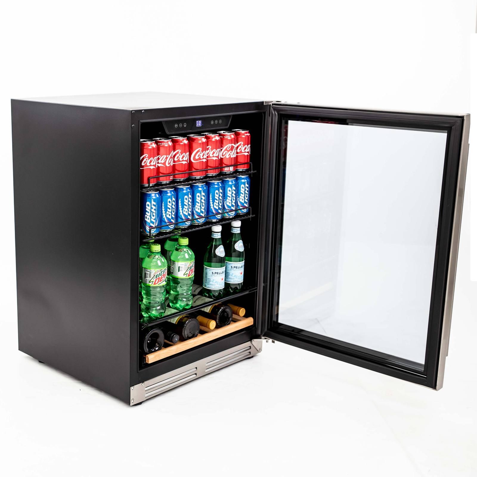 Avanti 126 Can Beverage Center - Stainless Steel with Black Cabinet / 5.8 cu. ft.
