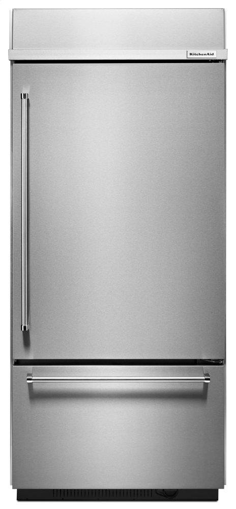 Kitchenaid Built-In Stainless Bottom Mount Refrigerator 20.9 Cu. Ft. 36" Width - Stainless Steel