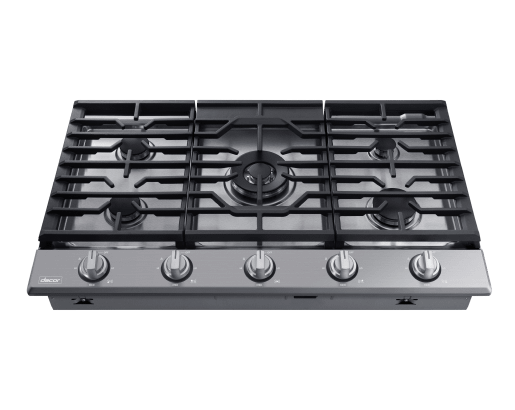 Dacor Transitional 36" Gas Cooktop, Silver Stainless Steel, Natural Gas/Liquid Propane