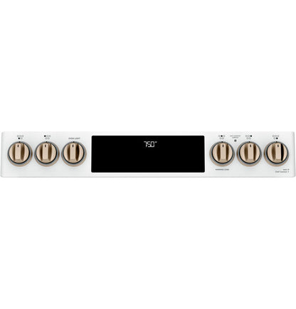 Cafe CES750P4MW2 CAF(EBACK)™ 30" Smart Slide-In, Front-Control, Radiant and Convection Double-Oven Range