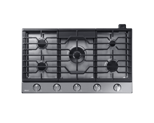 Dacor DTG36P875NS Transitional 36" Gas Cooktop, Silver Stainless Steel, Natural Gas/Liquid Propane