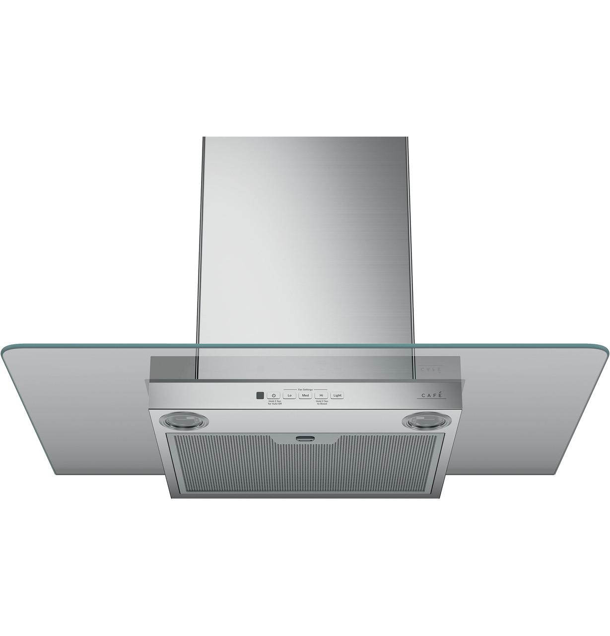 Cafe CVW73012MSS CAF(EBACK)™ 30" Wall-Mount Glass Canopy Chimney Hood