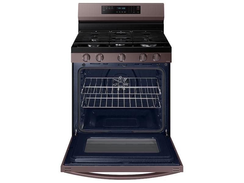 Samsung 6.0 cu. ft. Smart Freestanding Gas Range with No-Preheat Air Fry, Convection+ & Stainless Cooktop in Tuscan Stainless Steel