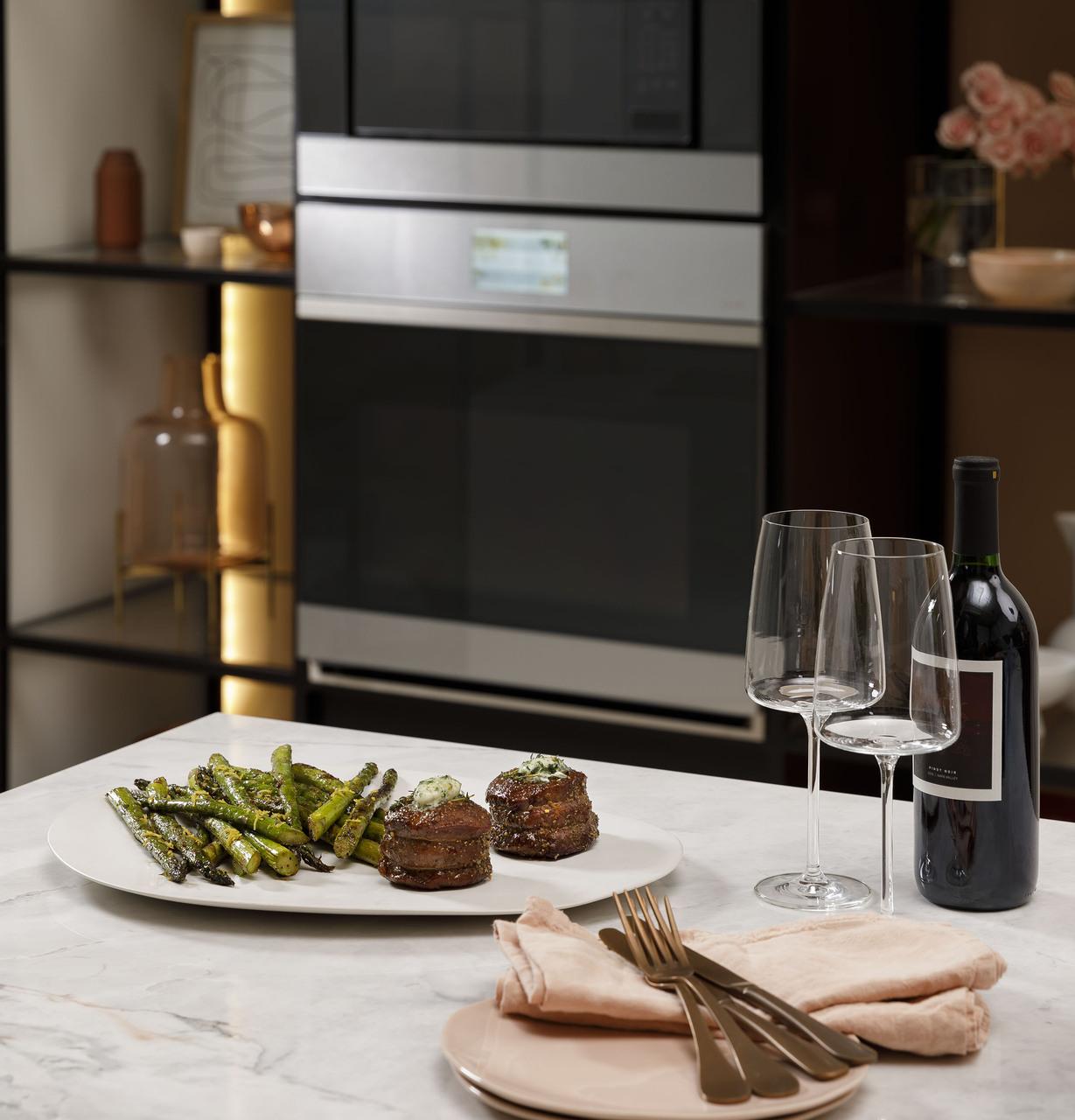 Cafe CTD90DM2NS5 CAF(EBACK)™ 30" Smart Built-In Convection Double Wall Oven in Platinum Glass