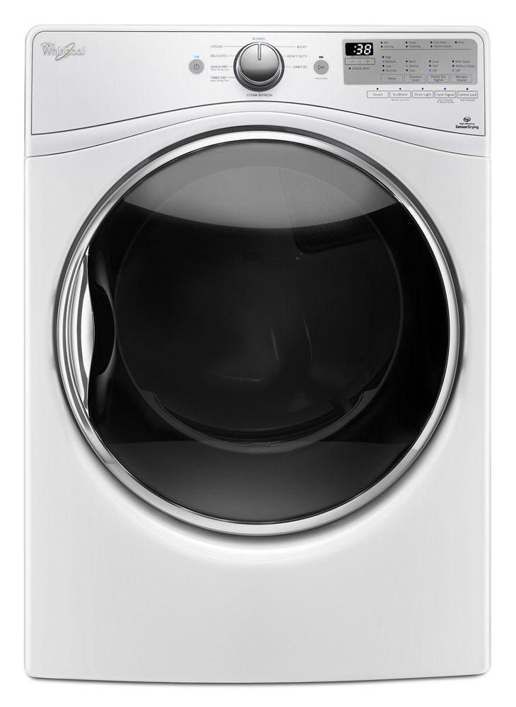 Whirlpool 7.4 cu.ft Front Load Electric Dryer with Advanced Moisture Sensing, Steam Refresh