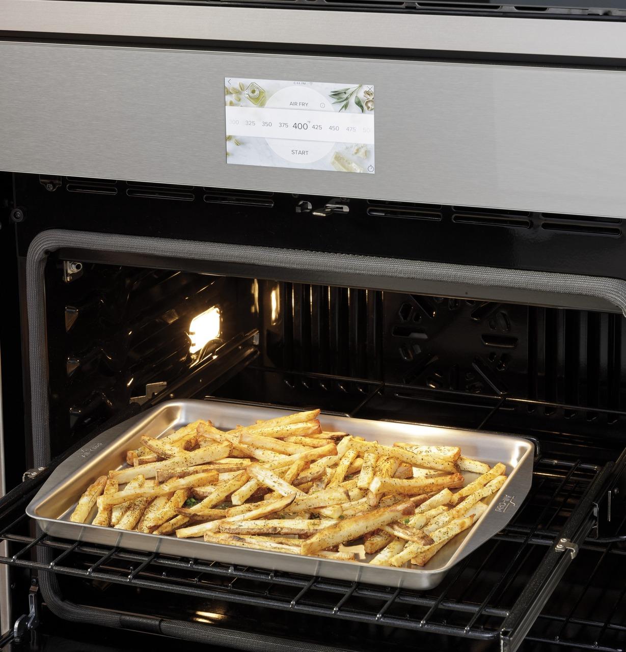 Cafe Caf(eback)™ 30" Smart Single Wall Oven with Convection in Platinum Glass