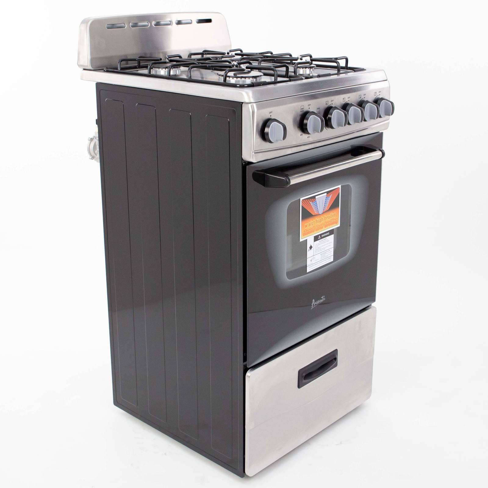 Avanti 20" Compact Gas Range Oven - Stainless Steel / 2.1 cu. ft.