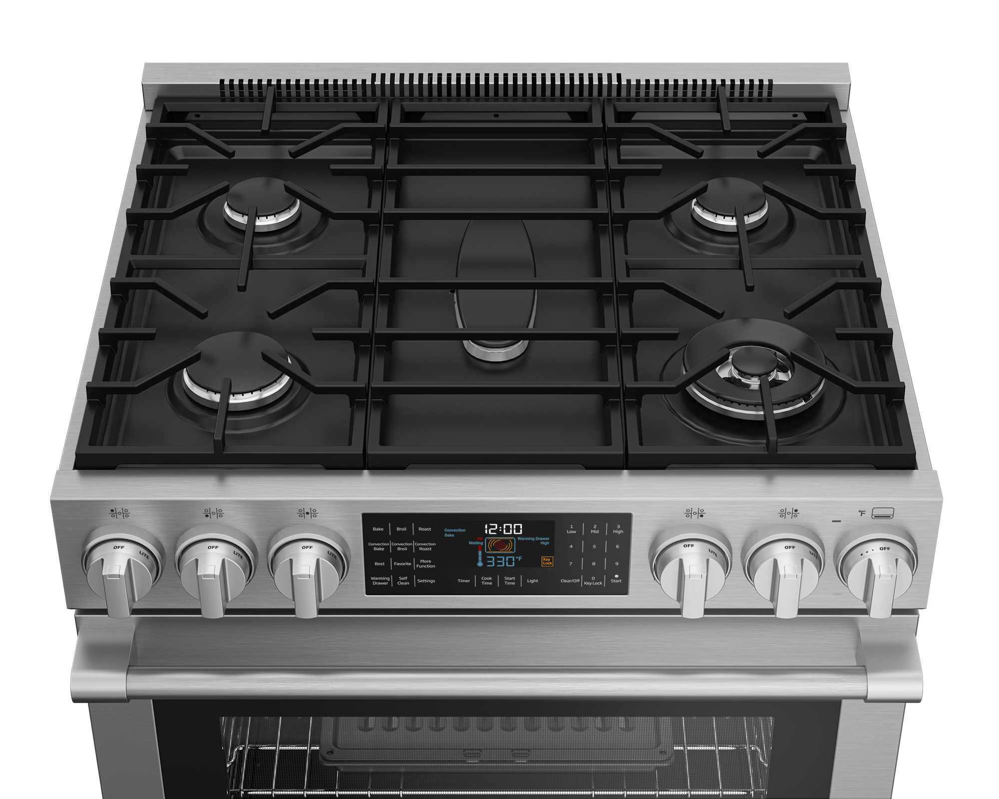 Beko 30" Stainless Steel Slide-In Dual Fuel Range