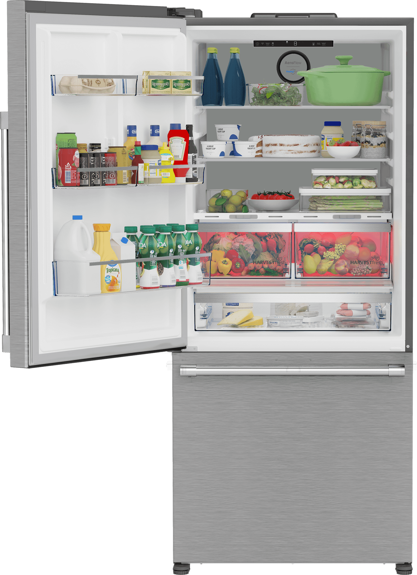 Beko BFBD30216SSIML 30" Bottom Freezer Refrigerator with HarvestFresh