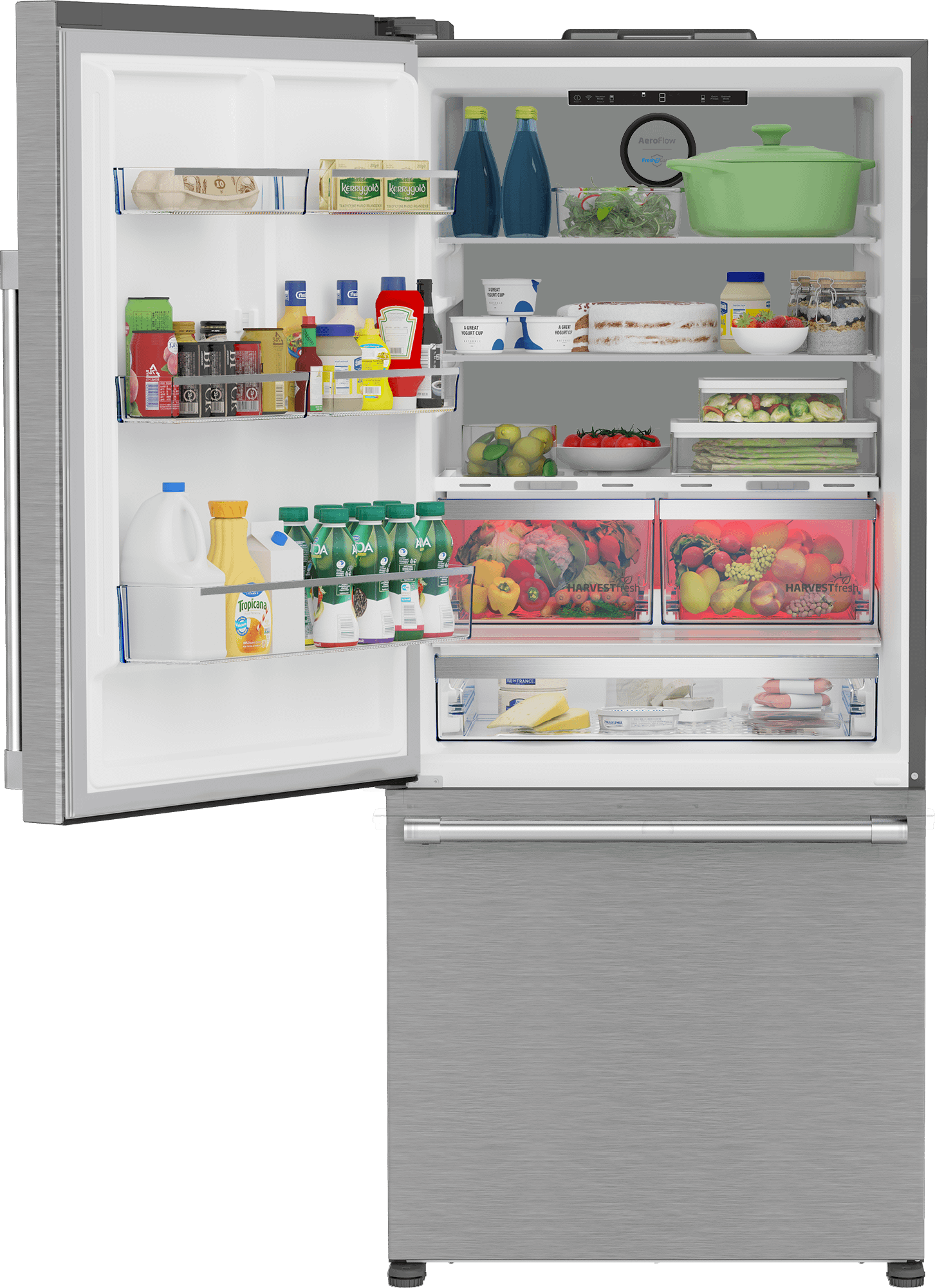 Beko 30" Bottom Freezer Refrigerator with HarvestFresh