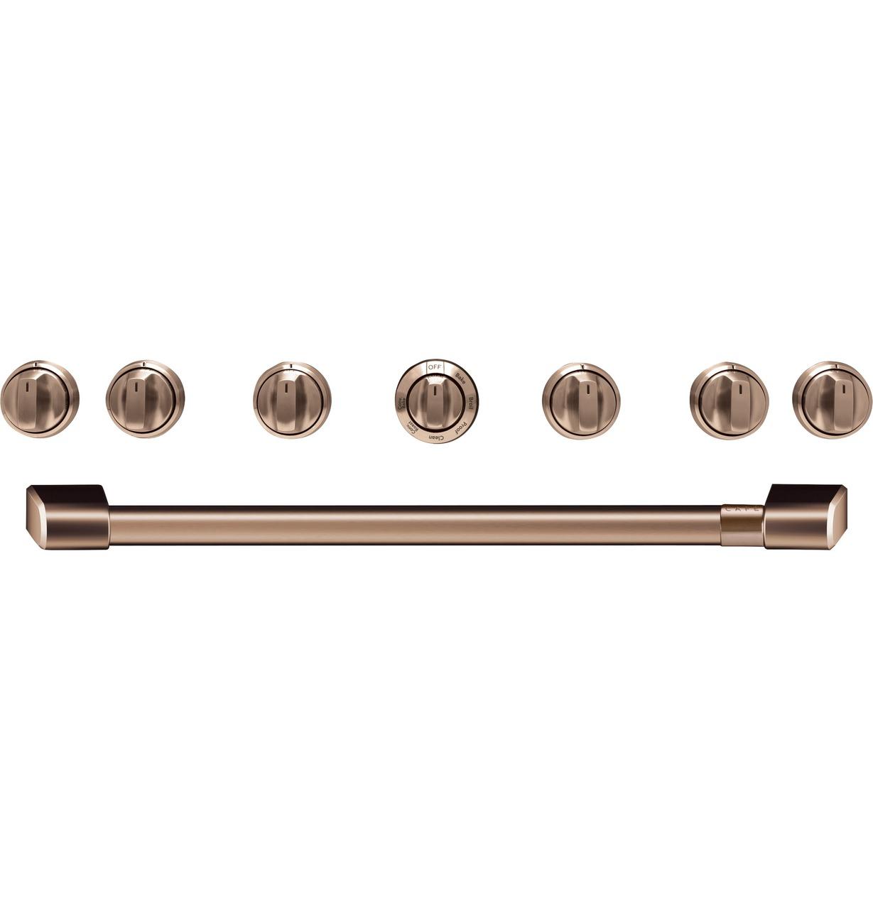 Cafe CXPR6HKPMCU Caf(eback)™ 36" Brushed Copper Handle & Knob Set for Pro Range and Rangetop