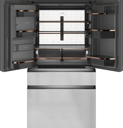 Cafe CXE22DM5PS5 CAF(EBACK)™ ENERGY STAR® 22.3 Cu. Ft. Smart Counter-Depth 4-Door French-Door Refrigerator in Platinum Glass