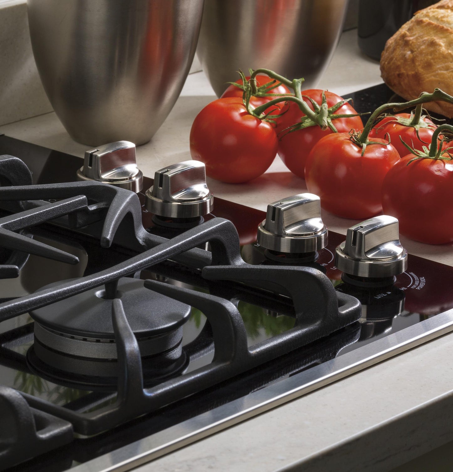 GE® 30" Built-In Gas on Glass Cooktop with Dishwasher Safe Grates