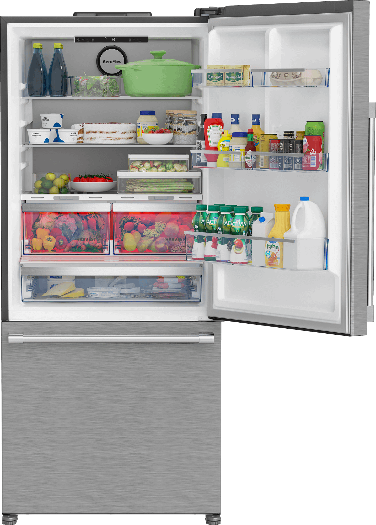 Beko 30" Bottom Freezer Refrigerator with HarvestFresh