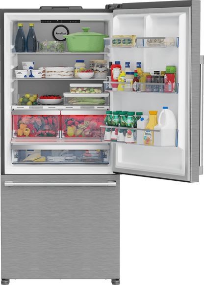 Beko BFBD30216SS 30" Bottom Freezer Refrigerator with HarvestFresh