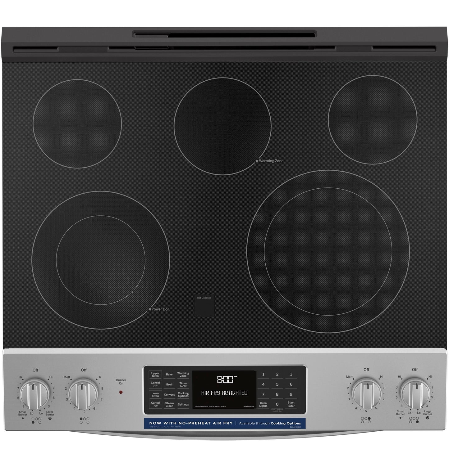JSS86SPSS GE 30" Slide-In Electric Convection Double Oven Range