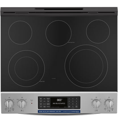 JSS86SPSS GE 30" Slide-In Electric Convection Double Oven Range