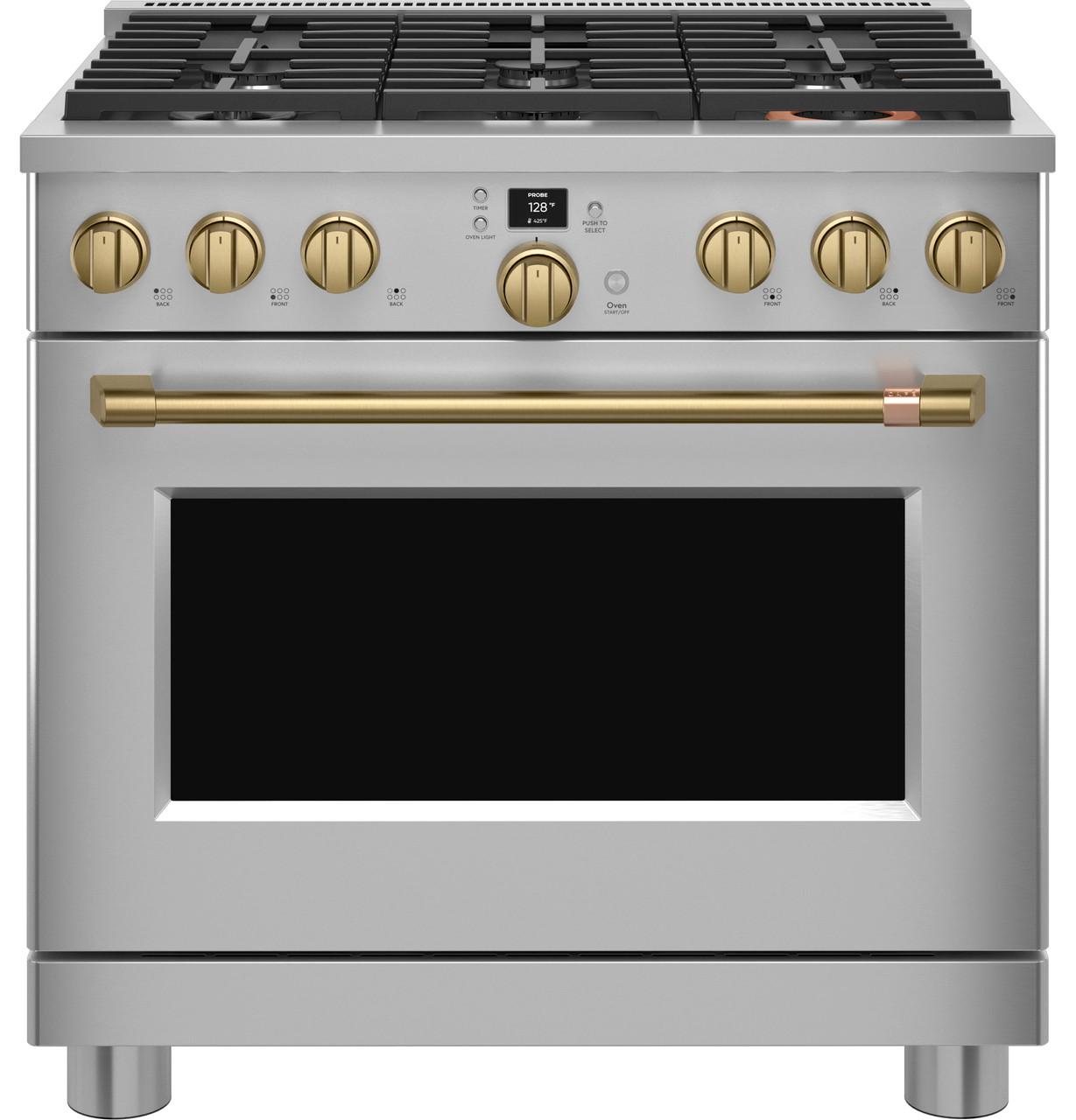 Cafe CGY366P2TS1 CAF(EBACK)™ 36" Smart All-Gas Commercial-Style Range with 6 Burners (Natural Gas)