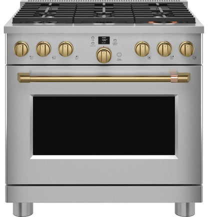 Cafe CGY366P2TS1 CAF(EBACK)™ 36" Smart All-Gas Commercial-Style Range with 6 Burners (Natural Gas)