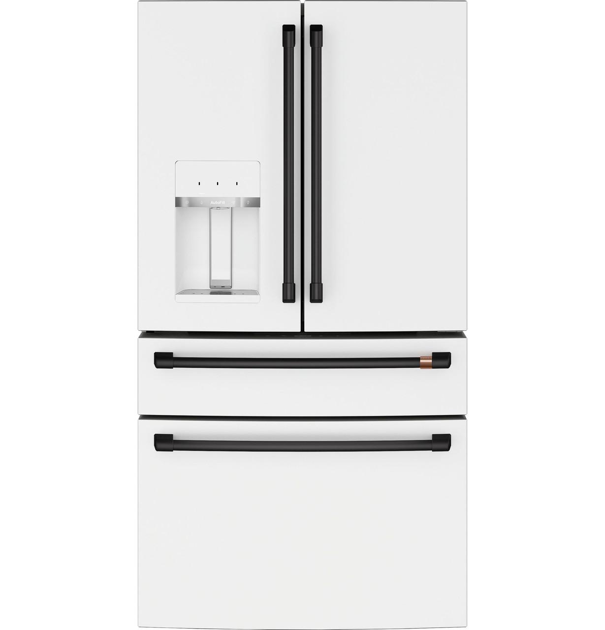 Cafe CXE22DP4PW2 CAF(EBACK)™ ENERGY STAR 22.3 Cu. Ft. Smart Counter-Depth 4-Door French-Door Refrigerator