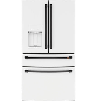Cafe CXE22DP4PW2 CAF(EBACK)™ ENERGY STAR 22.3 Cu. Ft. Smart Counter-Depth 4-Door French-Door Refrigerator