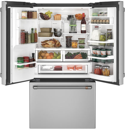 Cafe CYE22TP2MS1 CAF(EBACK)™ ENERGY STAR® 22.1 Cu. Ft. Smart Counter-Depth French-Door Refrigerator with Hot Water Dispenser