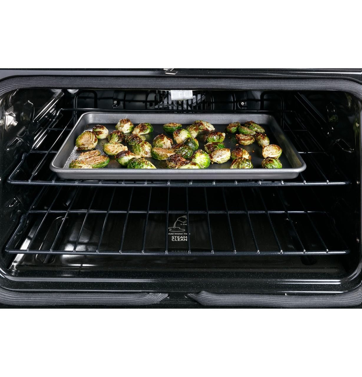 Cafe Caf(eback)™ 30" Smart Slide-In, Front-Control, Radiant and Convection Range