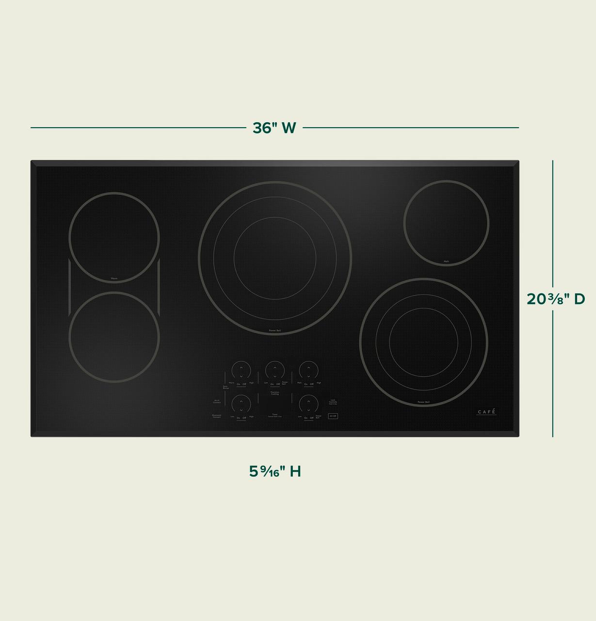 Cafe CEP90361TBB CAF(EBACK)™ 36" Touch-Control Electric Cooktop