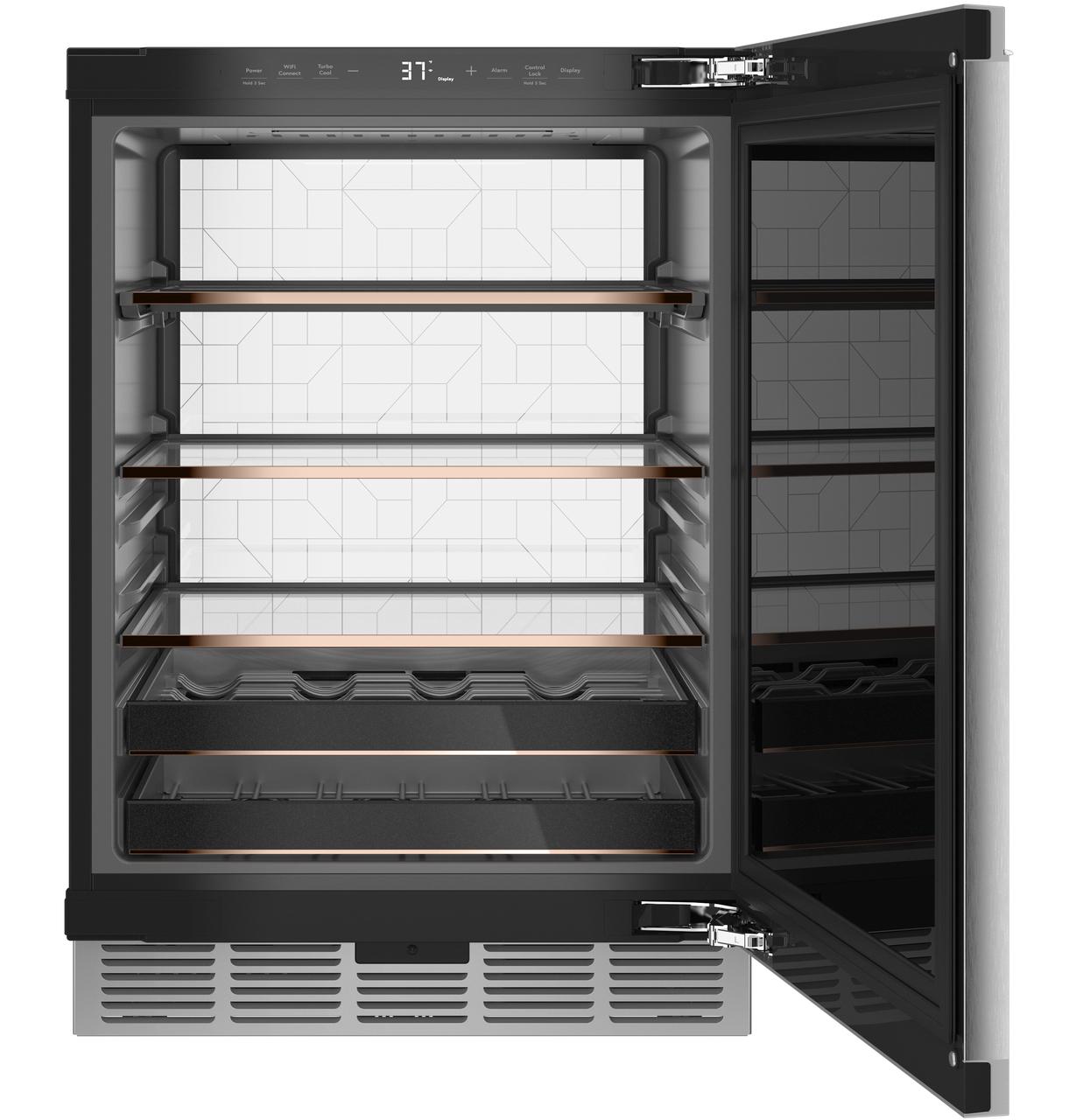 Cafe CCR06BM2PS5 CAF(EBACK)™ Beverage Center in Platinum Glass
