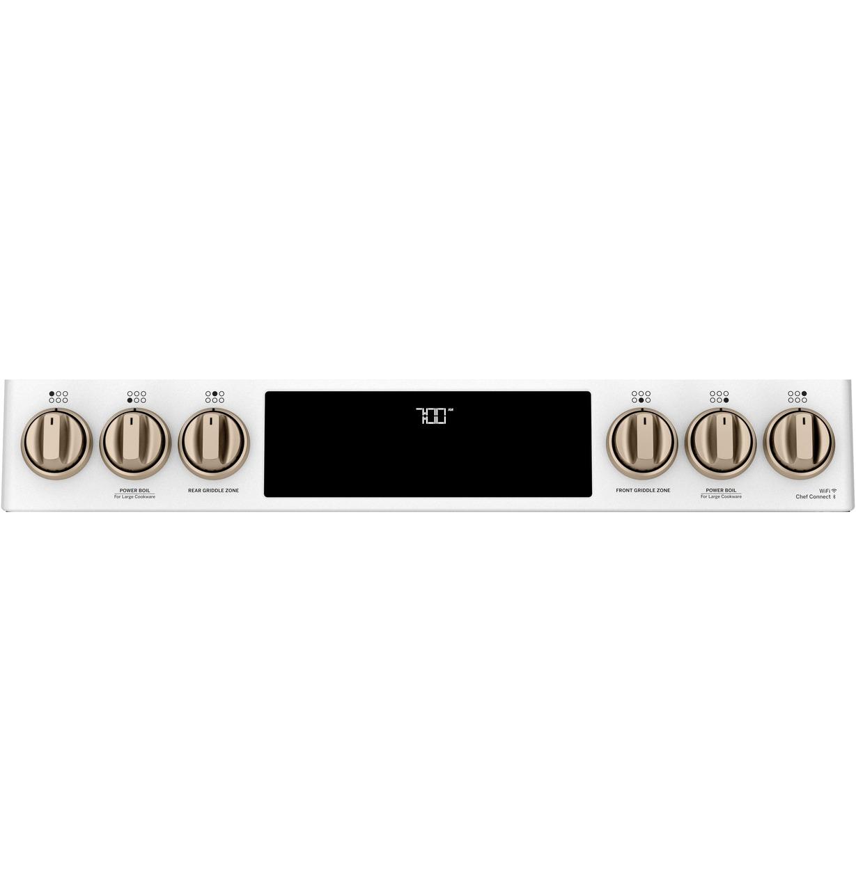 Cafe CGS700P4MW2 CAF(EBACK)™ 30" Smart Slide-In, Front-Control, Gas Range with Convection Oven