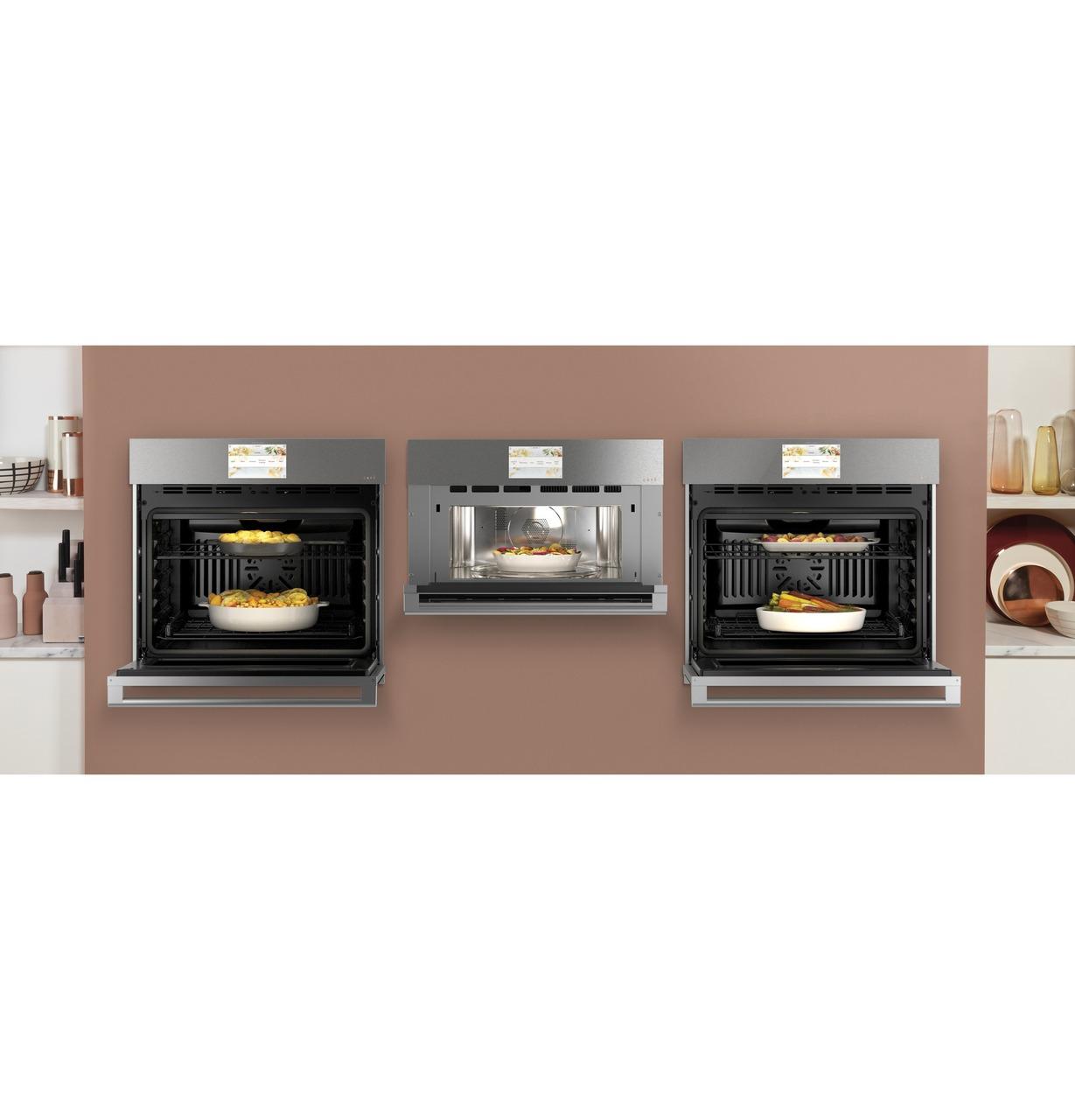 Cafe CSB913M2NS5 Caf(eback)™ 30" Smart Five in One Oven with 120V Advantium® Technology in Platinum Glass