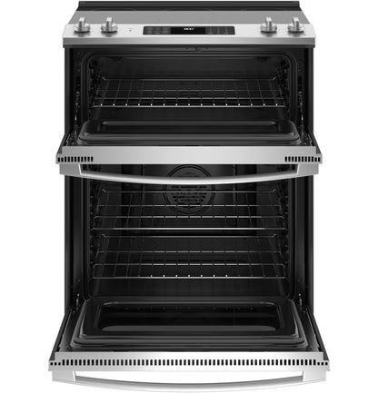 JSS86SPSS GE 30" Slide-In Electric Convection Double Oven Range