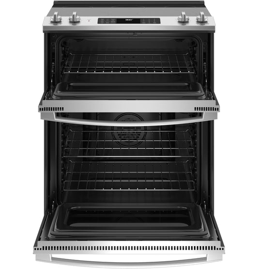 JSS86SPSS GE 30" Slide-In Electric Convection Double Oven Range