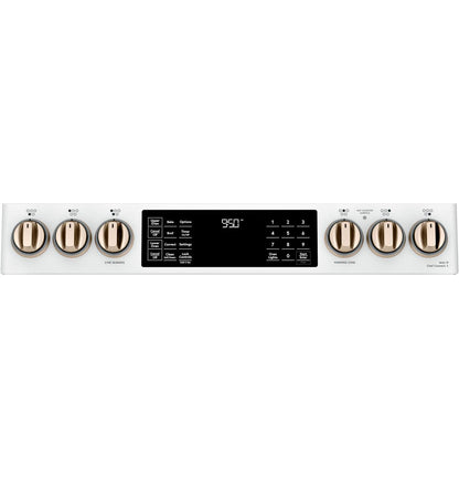 Cafe CHS950P4MW2 CAF(EBACK)™ 30" Smart Slide-In, Front-Control, Induction and Convection Double-Oven Range