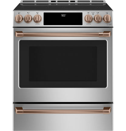Cafe CHS900P2MS1 CAF(EBACK)™ 30" Smart Slide-In, Front-Control, Induction and Convection Range with Warming Drawer