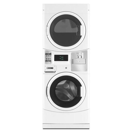 MLG20PDCWW Maytag® Commercial Energy Advantage™ Stack Washer/Dryer, Microprocessor Controls, Coin Drop - White