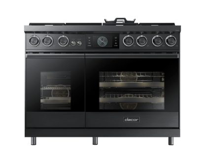 Dacor DOP48M96DLM 48" Pro Dual-Fuel Steam Range, Graphite Stainless Steel, Natural Gas