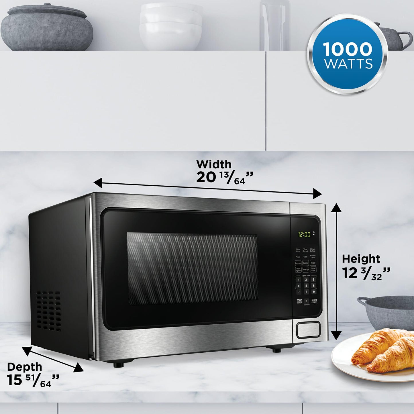 DDMW1125BBS Danby Designer 1.1 cu. ft. Countertop Microwave in Stainless Steel