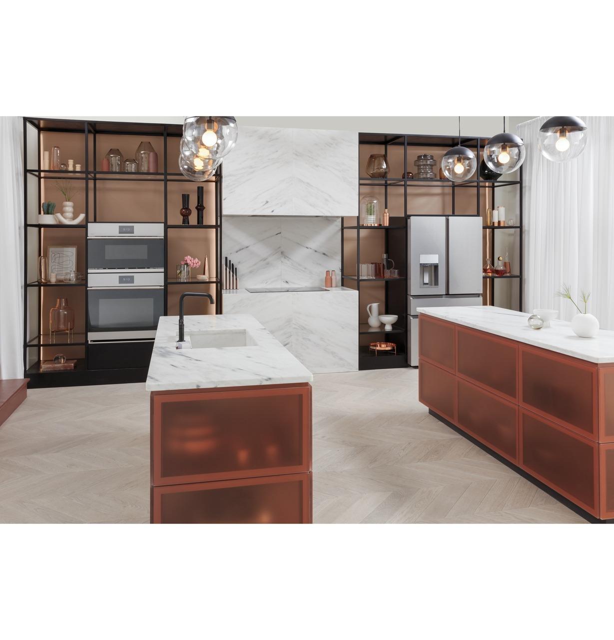 Cafe CVE28DM5NS5 CAF(EBACK)™ ENERGY STAR® 27.8 Cu. Ft. Smart 4-Door French-Door Refrigerator in Platinum Glass